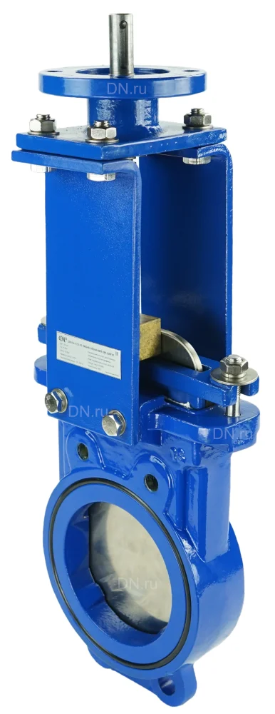 Задвижка шиберная DN.ru GVKN1331N-2W-Fb-ISO Ду125 Ру10 двусторонняя , шпиндель - невыдвижной,   с ISO-фланцем и голым штоком, круглый шток 18, F10