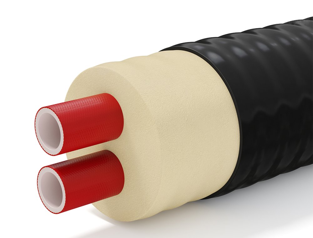 Труба ТВЭЛ-ПЭКС-2-К, 10бар 2х75/225 с армирующей системой