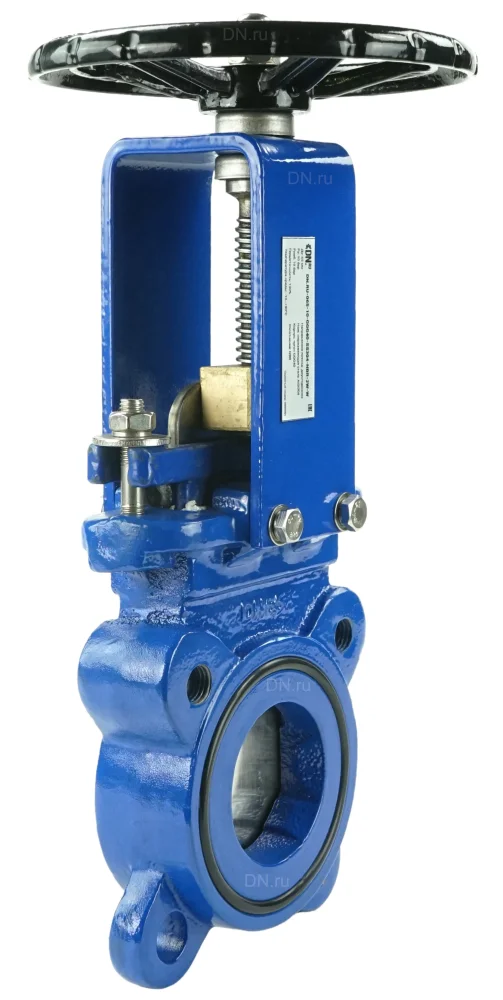 Задвижка шиберная DN.ru GVKN1331N-2W-Fb-S Ду65 Ру16 двусторонняя , шпиндель - невыдвижной,   управление - штурвал