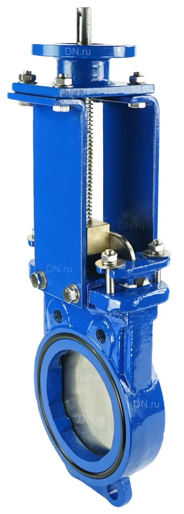 Задвижка шиберная DN.ru GVKN1331N-2W-Fb-ISO Ду150 Ру10 двусторонняя , шпиндель - невыдвижной,   с ISO-фланцем и голым штоком, круглый шток 18, F10