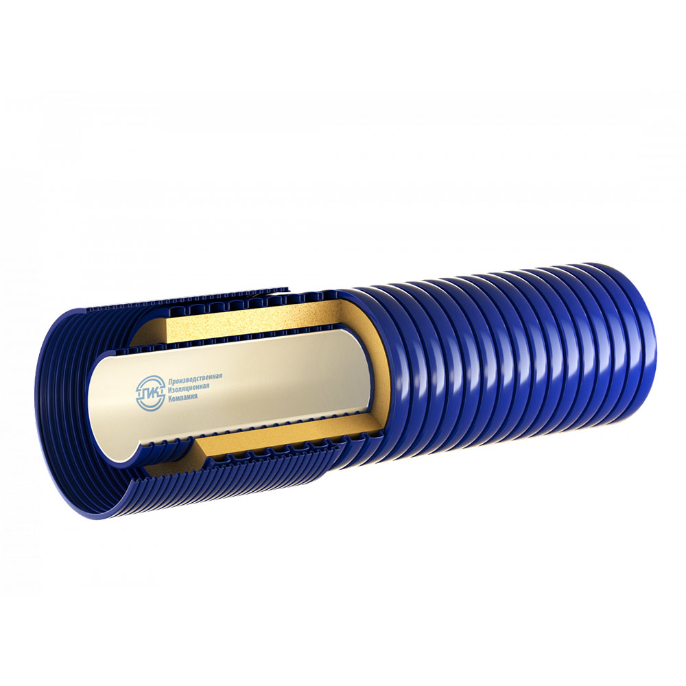 Труба гофрированная в ППУ OD630 SN8 с гофрированной оболочкой ПИКПАЙП G-ППУ