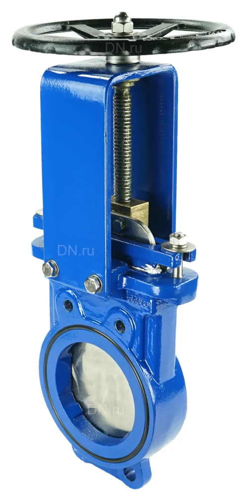 Задвижка шиберная DN.ru GVKN1331N-2W-Fb-S Ду125 Ру10 двусторонняя , шпиндель - невыдвижной,   управление - штурвал