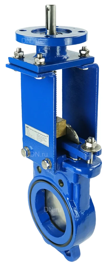 Задвижка шиберная DN.ru GVKN1331N-2W-Fb-ISO Ду100 Ру10 двусторонняя , шпиндель - невыдвижной,   с ISO-фланцем и голым штоком, круглый шток 18, F10
