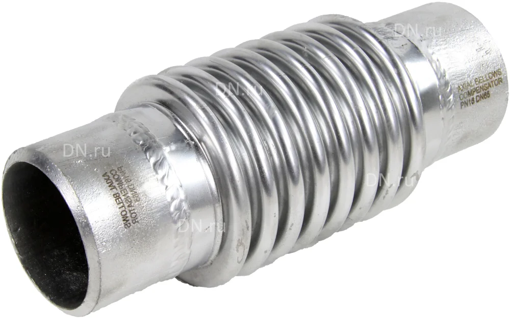 Компенсатор сильфонный осевой DN.ru CB-3131-W Ду300 Ру16 под приварку, сильфон - сталь SS304 без кожуха, осевой ход 80мм