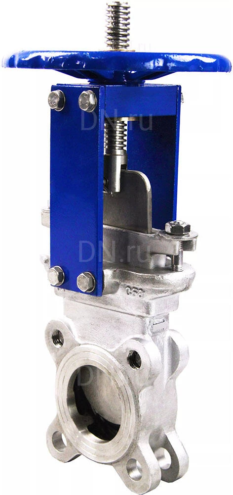 Задвижка шиберная DN.ru GVKR3131M-1W-Fb-S Ду150 Ру10 односторонняя , шпиндель - выдвижной,    управление - штурвал, WENZ