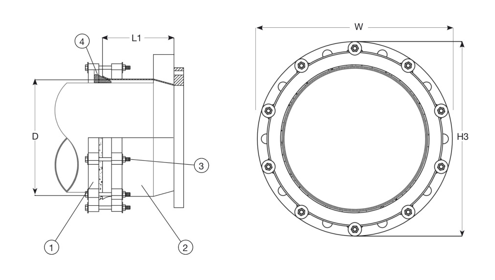 ФЛАНЦЕВЫЙ AДАПТЕР SUPER HYDRO