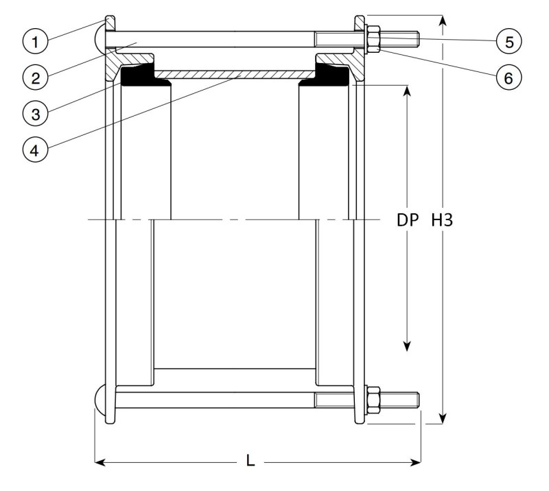 МУФТА СОЕДИНИТЕЛЬНАЯ, PN16