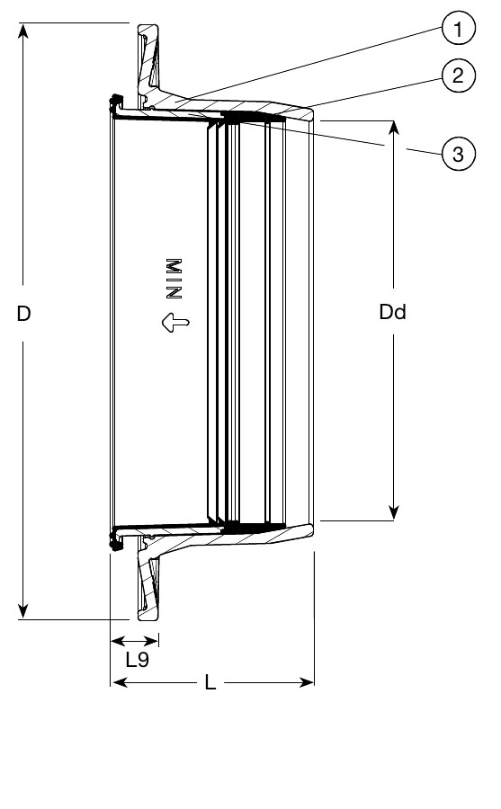 AVK комби фланец для пвх схема