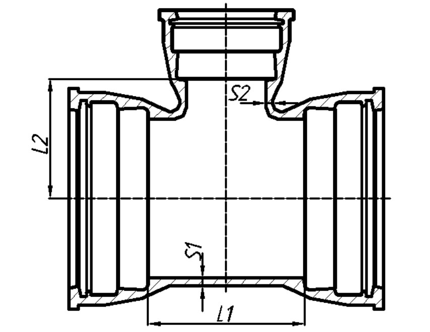 тройник раструбный