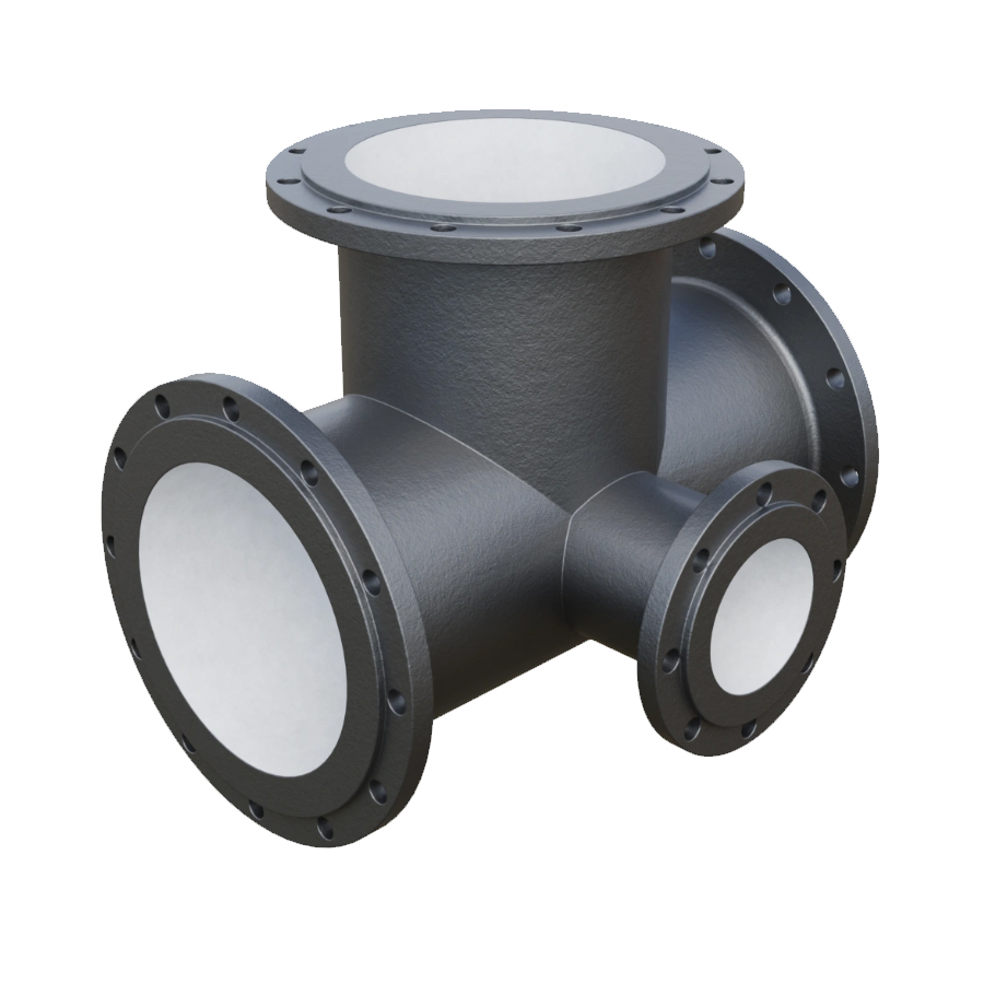 Пожарная подставка тройник фланцевый ППТФ ВЧШГ DN600*600 (ДУ600*600)