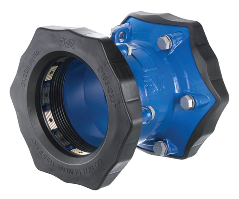 Муфта AVK SUPA MAXI PN16, DN100, универсальная, фиксирующего типа, болты из нерж. стали А2, EPDM, серия 631