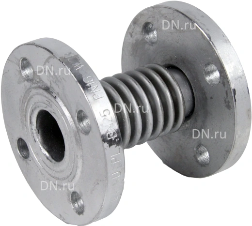 Компенсатор сильфонный осевой DN.ru CB-3234-F Ду65 Ру16 фланцевый, сильфон - нержавеющая сталь SS316, осевой ход 30 мм