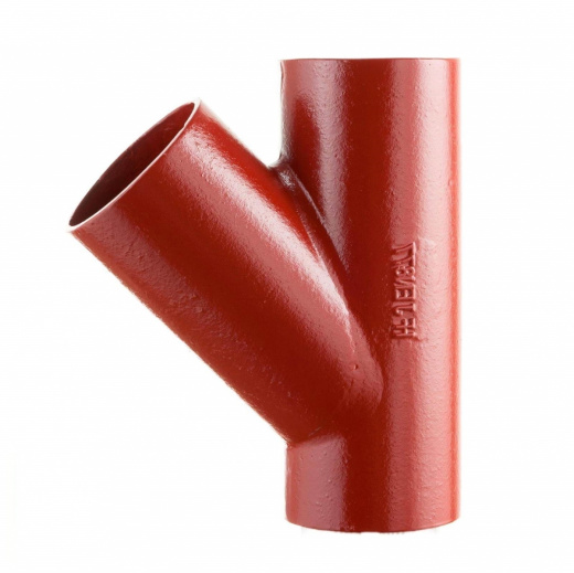 Тройник 45° чугунный безраструбный SML Ду 100-100