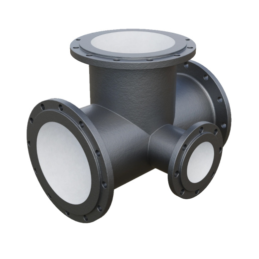 Пожарная подставка тройник фланцевый ППТФ ВЧШГ DN200*100 (ДУ200*100)